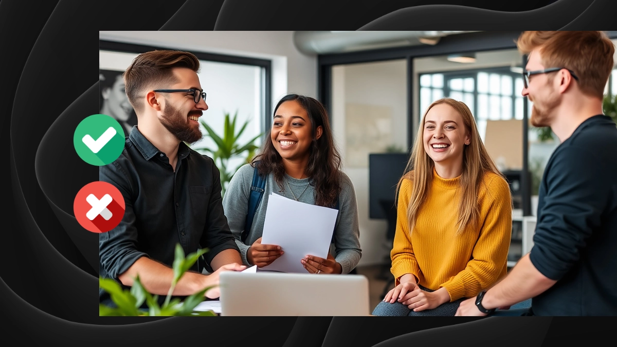 AI image of group of people in office setting